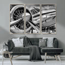 Vintage Antique Airplane Wall Art Canvas Print