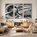 Vintage Antique Airplane Wall Art Canvas Print