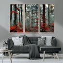 Autumn Forest Wall Art – Enchanting Red Leaves Canvas Print, by MyGreatCanvas | Canvas Wall Art Prints | Photo Prints & Wall Decor