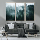 Misty Forest Wall Art – Serene Green Landscape Canvas Print, by MyGreatCanvas | Canvas Wall Art Prints | Photo Prints & Wall Decor