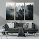 Foggy Forest Wall Art Canvas Print | 3 Panel Large Misty by MyGreatCanvas | Canvas Wall Art Prints | Photo Prints & Wall Decor