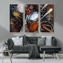 Spices and Seasonings Canvas Wall Art – Colorful Triptych by MyGreatCanvas | Canvas Wall Art Prints | Photo Prints & Wall Decor
