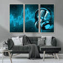 Music and Microphone Wall Art Canvas Print by MyGreatCanvas | Canvas Wall Art Prints | Photo Prints & Wall Decor
