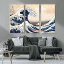 Wall Art Kanagawa Canvas Artwork Abstract Print