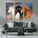 Animal Wall Art Three Horses Farmhouse Art Canvas, Framed by MyGreatCanvas | Canvas Wall Art Prints | Photo Prints & Wall Decor
