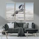 Prancing Horse Desert Large Wall Art Canvas Print – Majestic