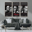 Thinker Quintet Canvas Wall Art – Martin, Obama, Malcolm X,