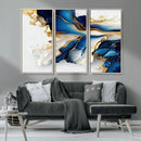 Gold Marble Art - Abstract Geode Gold And Blue Marble Shape