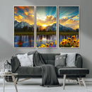 Grand Teton Park Sunrise Wall Art – Vibrant Landscape Canvas