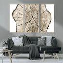 Abstract Wood Tree Ring Wall Art - Ready to Hang Minimalist