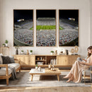 Beaver Stadium Night Game Triple Canvas Wall Art - Penn