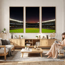 Yankee Stadium Night Game Triple Canvas, Yankee Stadium