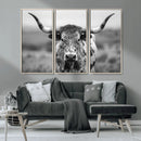 Texas Cow Longhorn Wall Art Canvas Print for Farm House Wall by MyGreatCanvas | Canvas Wall Art Prints | Photo Prints & Wall Decor