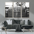 Vintage Farmall Tractor Wall Art Canvas Print, Rustic
