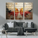 Abstract Angel Wings Canvas Wall Art – Framed and Ready to