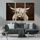 Highland Cow Wall Art Canvas Print, Rustic Farmhouse Decor, by MyGreatCanvas | Canvas Wall Art Prints | Photo Prints & Wall Decor