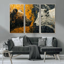 Bear and Bull Wall Art Canvas Print – Abstract Animal