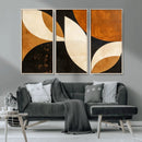 Geometric Abstract Wall Art Canvas Print, Mid Century Modern