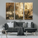 Zen Buddha Wall Art Canvas Print | Peaceful Meditation Decor