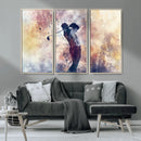 Abstract Watercolor Golf Player Wall Art Canvas Print by MyGreatCanvas | Canvas Wall Art Prints | Photo Prints & Wall Decor