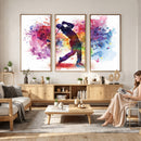 Colorful Golfer Swing Wall Art Canvas Print - Ready to Hang,