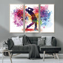 Colorful Golfer Swing Wall Art Canvas Print - Ready to Hang, by MyGreatCanvas | Canvas Wall Art Prints | Photo Prints & Wall Decor