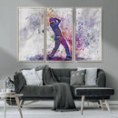 Watercolor Golf Swing Wall Art Canvas Print | Vibrant