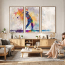 Watercolor Golf Swing Wall Art Canvas Print | Vibrant