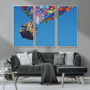 Carl Fredricksen, Up Movie Wall Art, Balloons Wall Art, Air