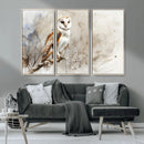 Barn Owl Wall Art | Watercolor Canvas Print | Perfect for