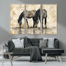 Chinese Style Abstract Black Horses Wall Art Canvas Print - by MyGreatCanvas | Canvas Wall Art Prints | Photo Prints & Wall Decor