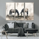 Chines Ink Style Vintage Horses Wall Art Canvas Print for by MyGreatCanvas | Canvas Wall Art Prints | Photo Prints & Wall Decor
