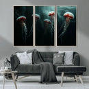 Abstract Jellyfish Wall Art Canvas Print
