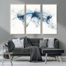 Flight Route Map Wall Art Canvas Print, Abstract Air Traffic