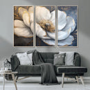White Magnolia Flower Wall Art Canvas Print | Abstract