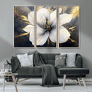 White Flower Wall Art Canvas Print | Ready to Hang |