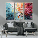Radiant Bloom Abstract Floral Wall Art Canvas Print -