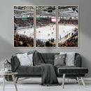 Lausanne Arena Ice Hockey Stadium Wall Art Canvas Print,