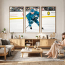 San Jose Sharks Ice Hockey Player Wall Art Canvas Print