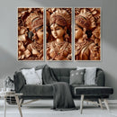 Indian Woman Statue Wall Art Canvas Print