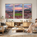 Carter-Finley Stadium Art Sunset Game Triple Canvas Wall Art