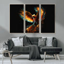 Fiery Phoenix Canvas Print | Ready to Hang Wall Art | Bold