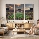 University of Michigan Wolverines Print Canvas, Football