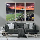 Eugene Autzen Stadium Canvas Wall Art Print – Sunset Over