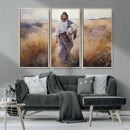 Jesus the Good Shepherd Wall Art Canvas Print - Lost Lamb