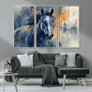 Abstract Blue Horse Wall Art Print Canvas | Horse Wall Art by MyGreatCanvas | Canvas Wall Art Prints | Photo Prints & Wall Decor