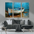 Vintage Boat on Tranquil Waters | Coastal Wall Art for
