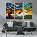 Mosaic Tree Wall Art | Ready to Hang Stained Glass Style