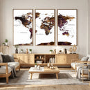 World Map Canvas Print – Detailed Map of the World Wall Art by MyGreatCanvas | Canvas Wall Art Prints | Photo Prints & Wall Decor