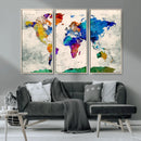 World Map Canvas Print – Framed Travel Map Wall Art for by MyGreatCanvas | Canvas Wall Art Prints | Photo Prints & Wall Decor